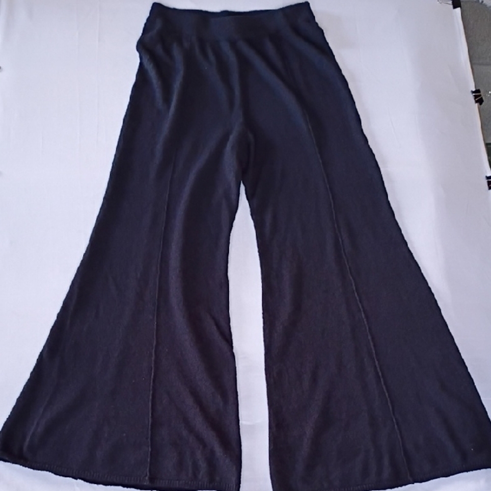 Fre People -free-East Women's Black Wide-Leg Beach Kats Pants Size XL - Picture 4 of 12